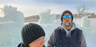A kingdom of ice, Ice Palace under construction in Fort Qu’Appelle