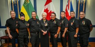 Kahkewistahâw FN firefighters receive Protective Services Medal