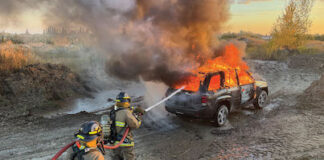 Whitewood firefighters respond to suspicious vehicle fire