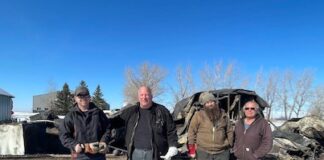 Local fire departments donate gear after Tugaske hall burns