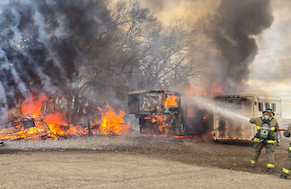 Busy stretch for firefighters across region with fires and collisions