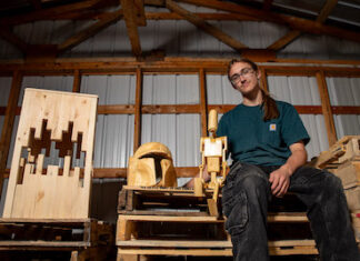 Young woodworker brings ideas to life
